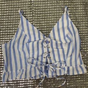 Lace up cropped Top